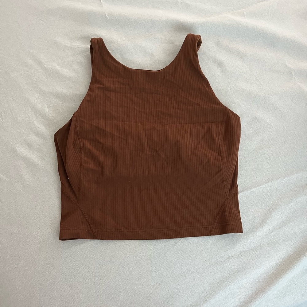 Align Ribbed High Neck Top